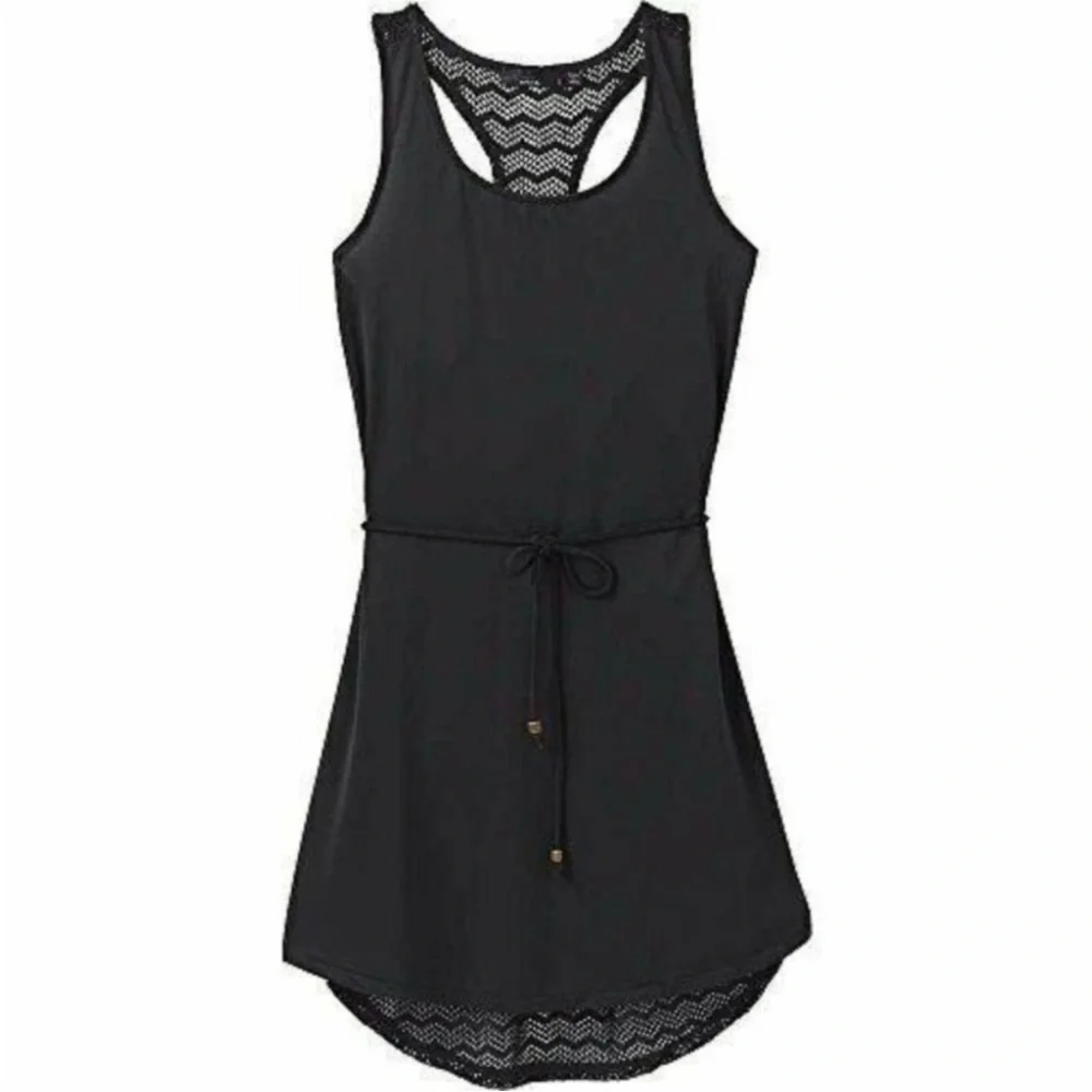 Prana Women's Black Eisley Sleeveless Cover-Up Tunic Swimwear—S